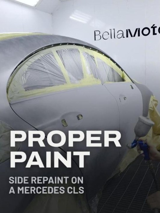 Proper paint — side repaint on a Mercedes CLS