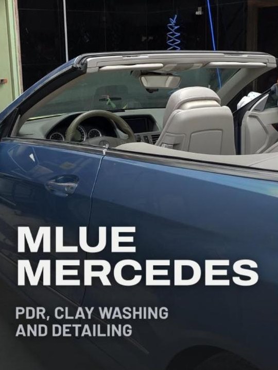Mercedes convertible — PDR, clay washing and detailing