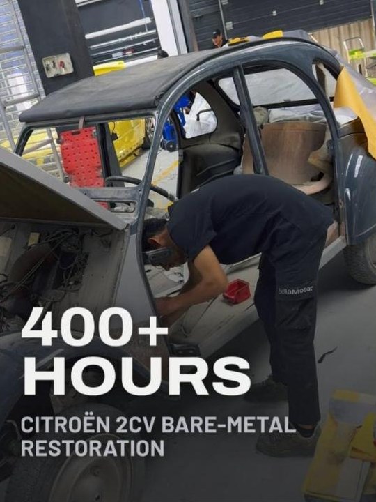 400+ hours — Citroën 2CV bare-metal restoration
