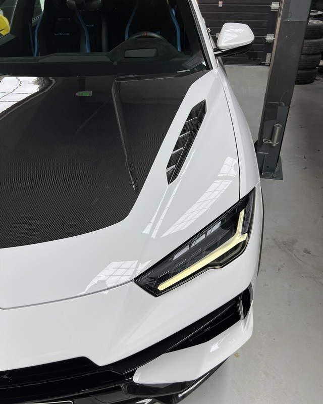 Carbon fibre bonnet detail