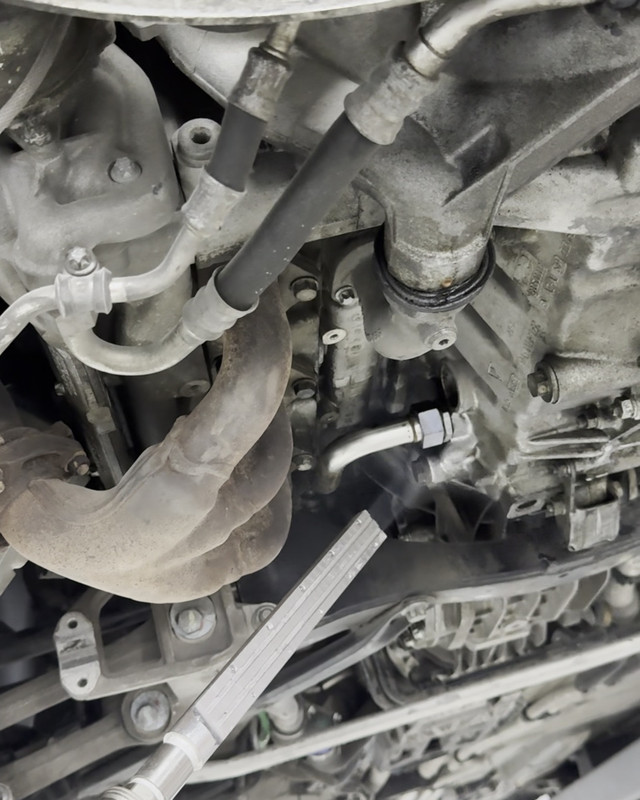 Suspension and underbody components after dry ice cleaning