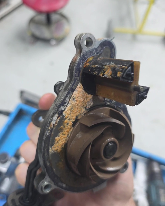 Corroded component removed during diagnosis