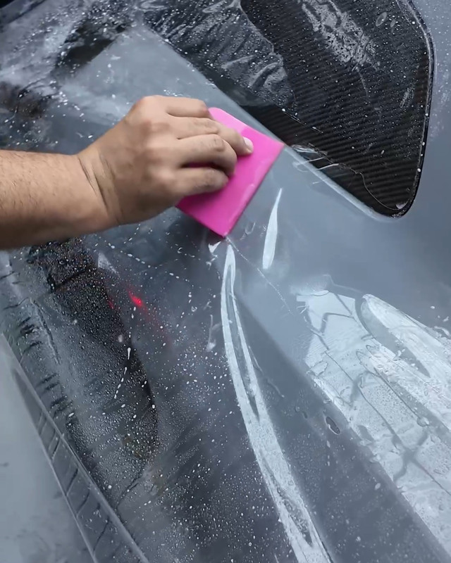 Wet application of paint protection film