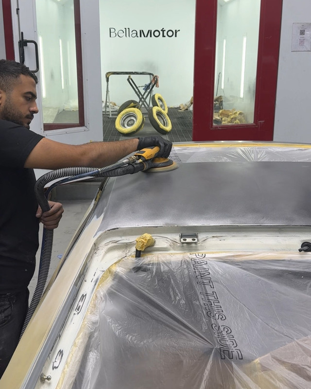 Panel sanding before paint
