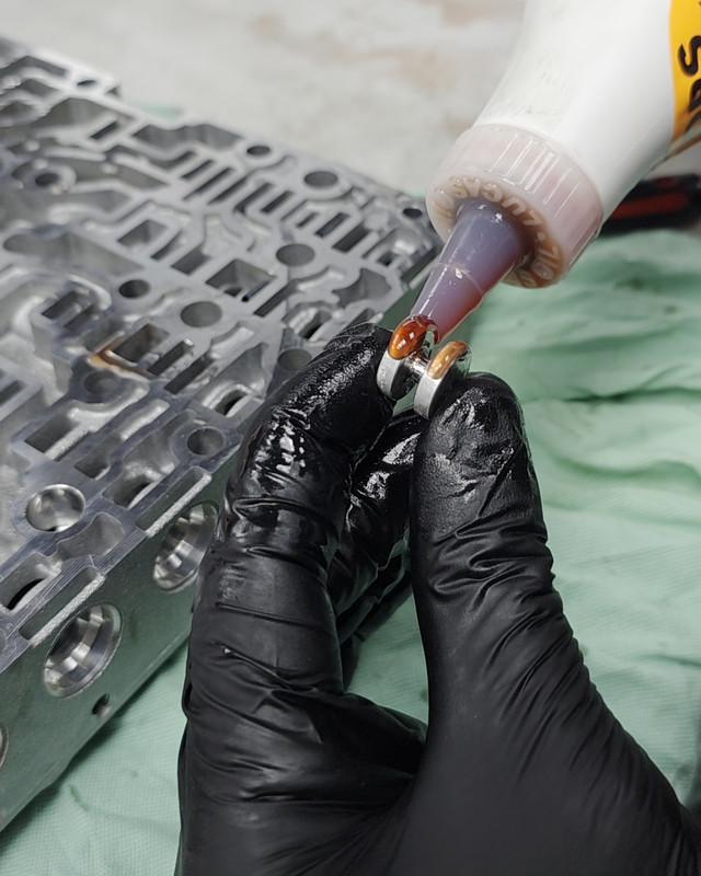 Detail work on the transmission valve body